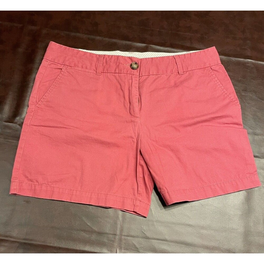 Red Women Mid Waist Shorts LOFT by Ann Taylor Size 8 5" Inseam
